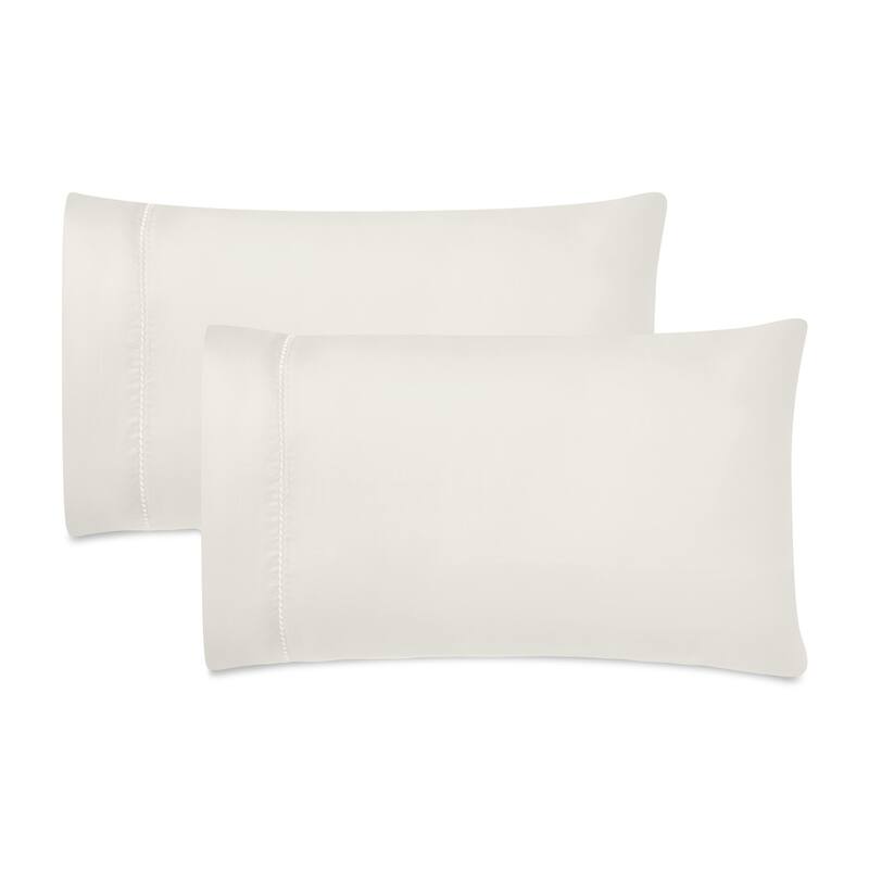 Superior Imperia Cotton Blend Embroidered 600 Thread Count Pillowcases, Set of 2