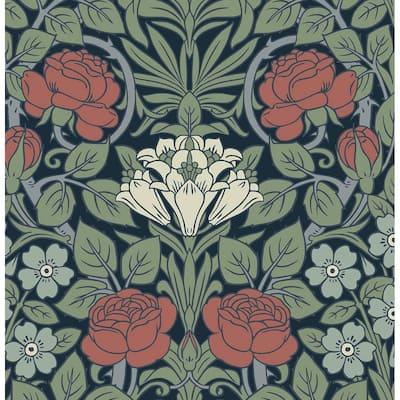 NextWall Vintage Rose Peel and Stick Wallpaper