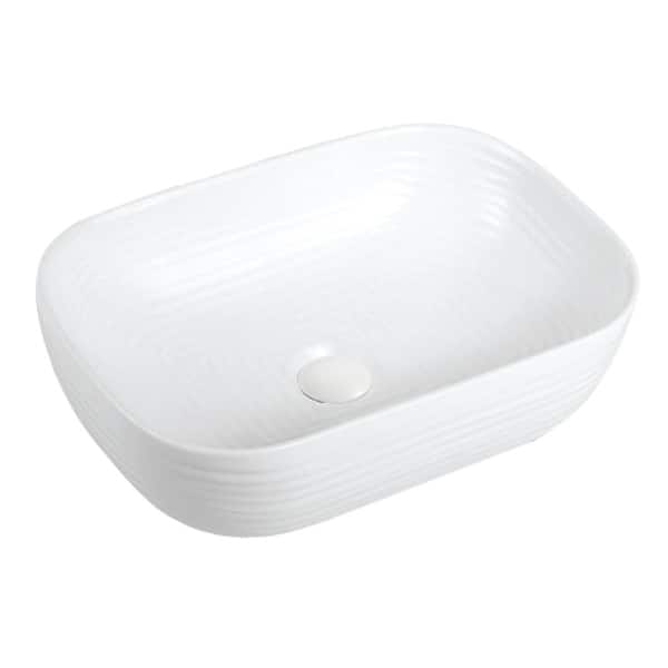slide 2 of 5, Karran Valera 18" Vitreous China Vessel Bathroom Sink in White