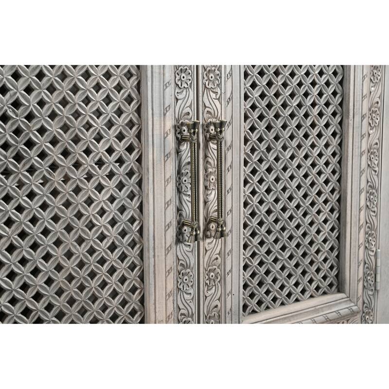 Clara 6-door Carved Solid Wood Sideboard