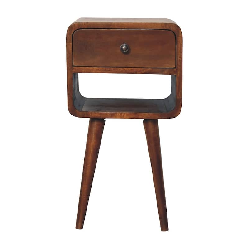 HomeRoots 22" Chestnut Solid Wood One Drawer Nightstand