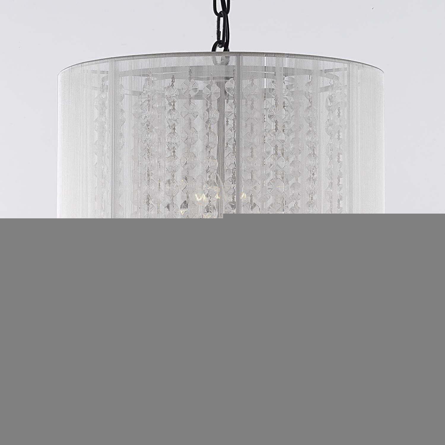 Crystal Chandelier With Large White Shade H15 x W15 - Chandeliers For Bedrooms by Overstock.com