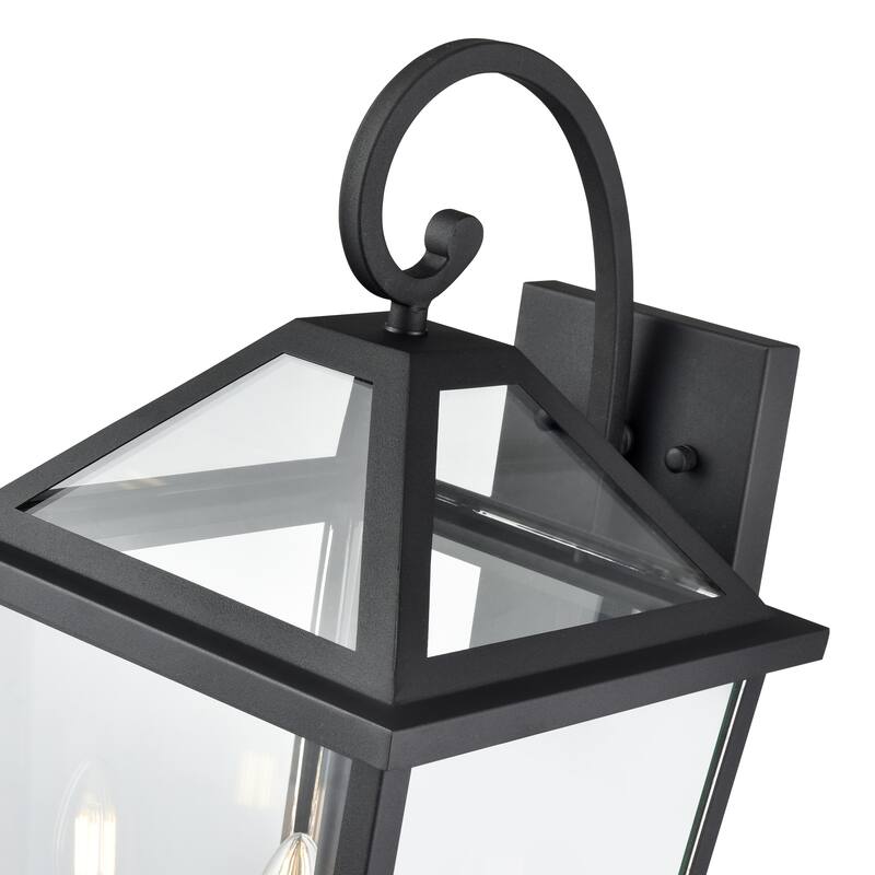 Millennium Lighting Eston 1 Light Outdoor Wall Sconce in Powder Coat Black