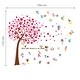 preview thumbnail 4 of 3, Walplus Huge Pink Tree Alphabets Children Wall Sticker Nursery Decor