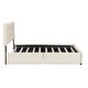 preview thumbnail 7 of 11, Queen Size Upholstered Platform Bed with Twin Size Trundle Wood Bed Frame & Drawers Storage Bed for Kids Teens Adults, Beige