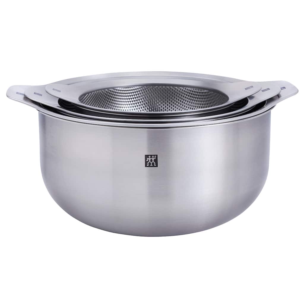 ZWILLING Prep 6-pc Brushed Stainless Steels Nesting Bowls & Strainers Set