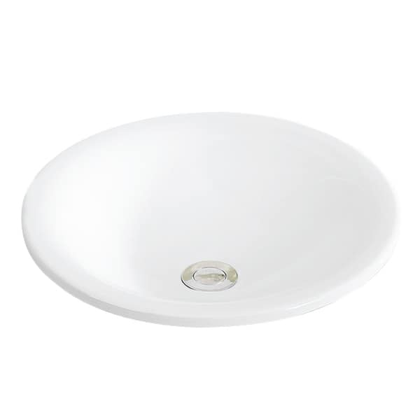 slide 2 of 5, Karran Valera 18" Top Mount Vitreous China Bathroom Sink in White