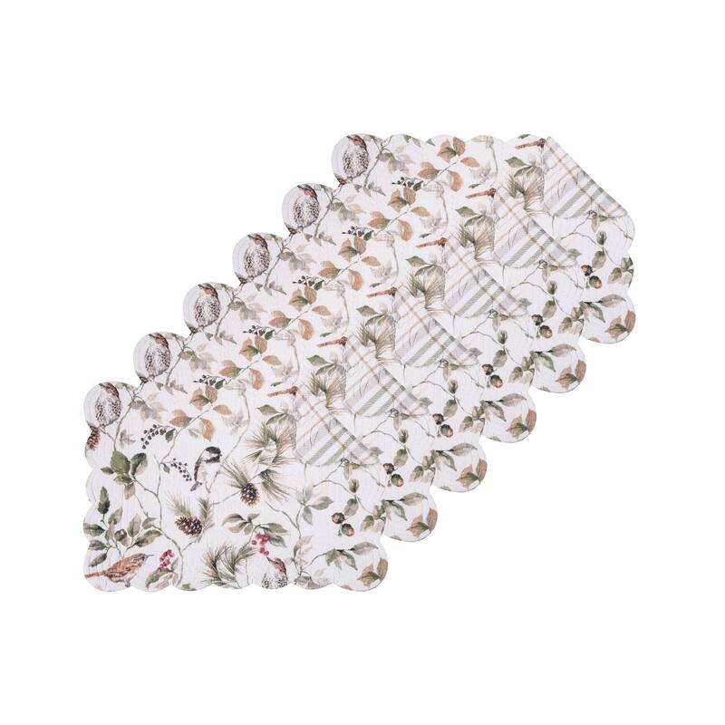 Mira Songbird Quilted Placemat Set 6