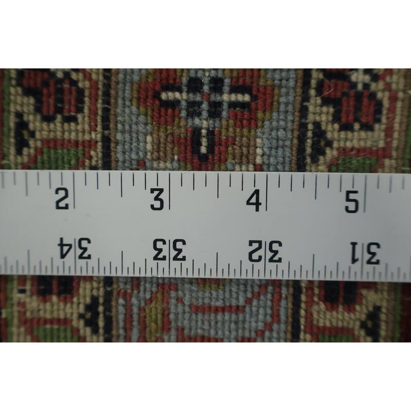 Hand Knotted Oriental 100% Wool Carpet Traditional All-Over Navy Blue & Blues Tabriz Area Rug - 14' 1'' X 9' 9''