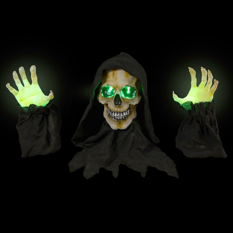 8" LED Lighted Grim Reaper with Sound Outdoor Halloween Decoration