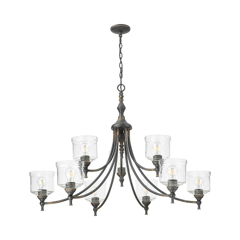 Golden Lighting 0806-9 Keating 9 Light 44" Wide Chandelier