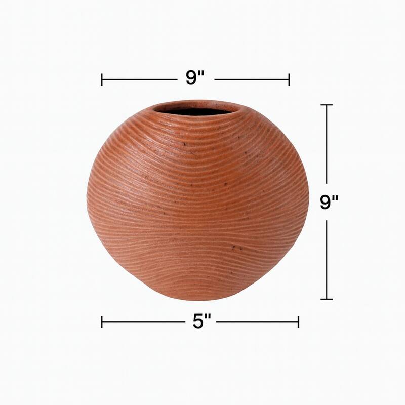 Aria Home Rustic Southwestern Ceramic Vase Terracotta Home Décor