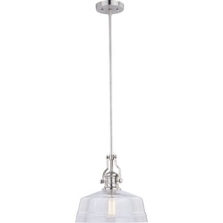 Vaxcel Lighting Beloit Single Light 12" Wide Pendant with A Glass