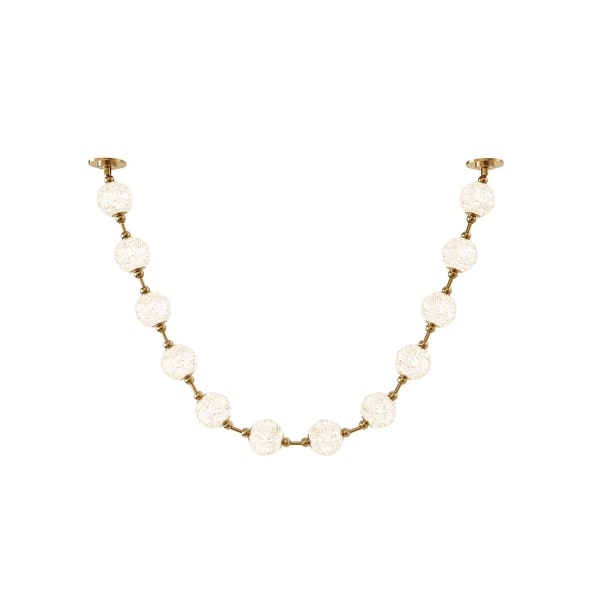 slide 2 of 12, Alora Lighting PD321712-RT Marni 86" Wide 3000K LED Linear Pendant Natural Brass