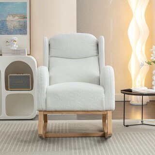 Teddy Fabric Rocking Chair With Packet Wood Legs - Bed Bath & Beyond ...