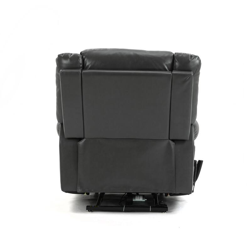 Power Lift Recliner Chair Heat Massage Dual Motor Infinite Position Up