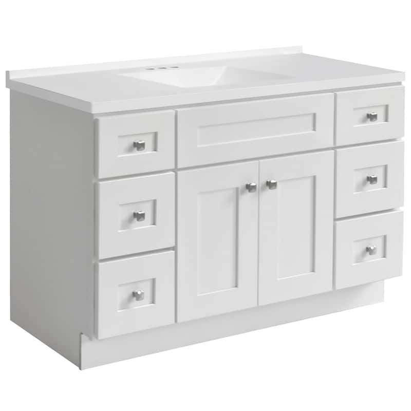 Design House 232413 Brookings 48" Free Standing Single Basin Vanity - White