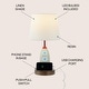 preview thumbnail 2 of 6, Sahara 17.5" Coastal Iron/Resin Rocket LED Kids' Table Lamp with Phone Stand and USB Charging Port, Multi-Color by JONATHAN Y