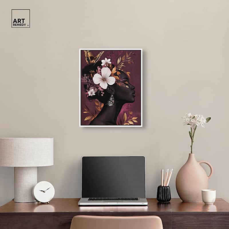 She Blooms in Darkness I Canvas by Art Remedy