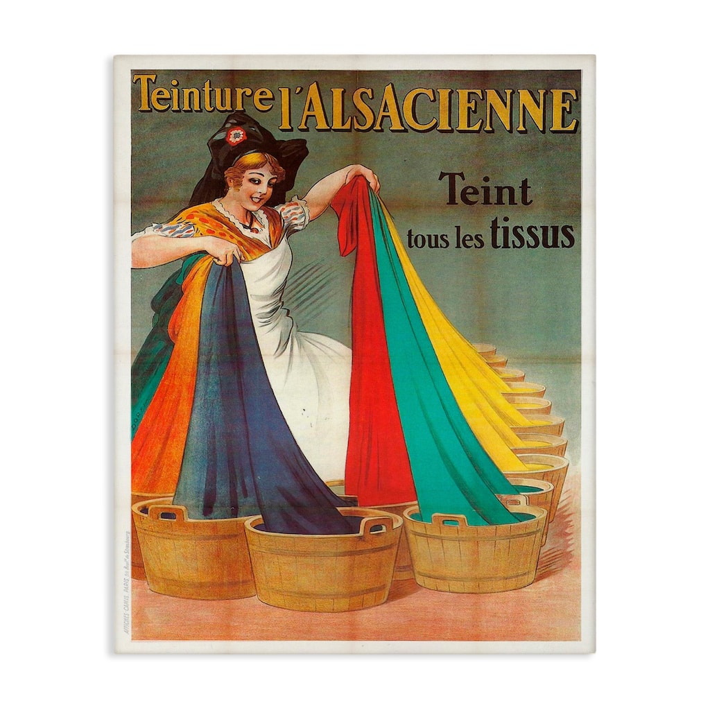 Stupell Vintage Teinture L'Alsacienne Canvas Wall Art Design By Marcus Jules