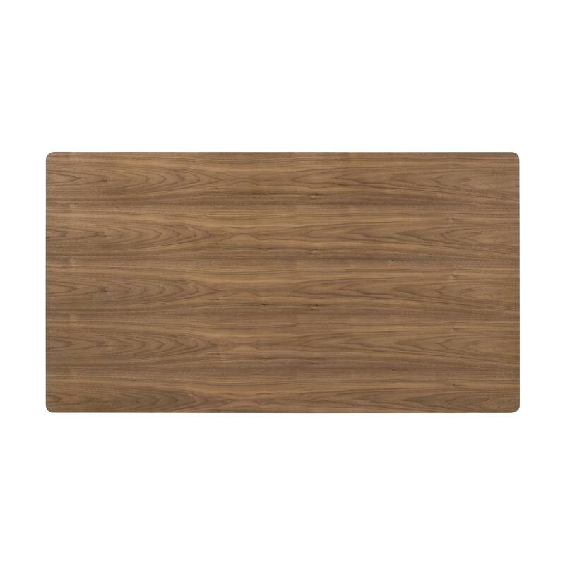 Rectangular Wooden Dining Table with Trestle Base in Walnut
