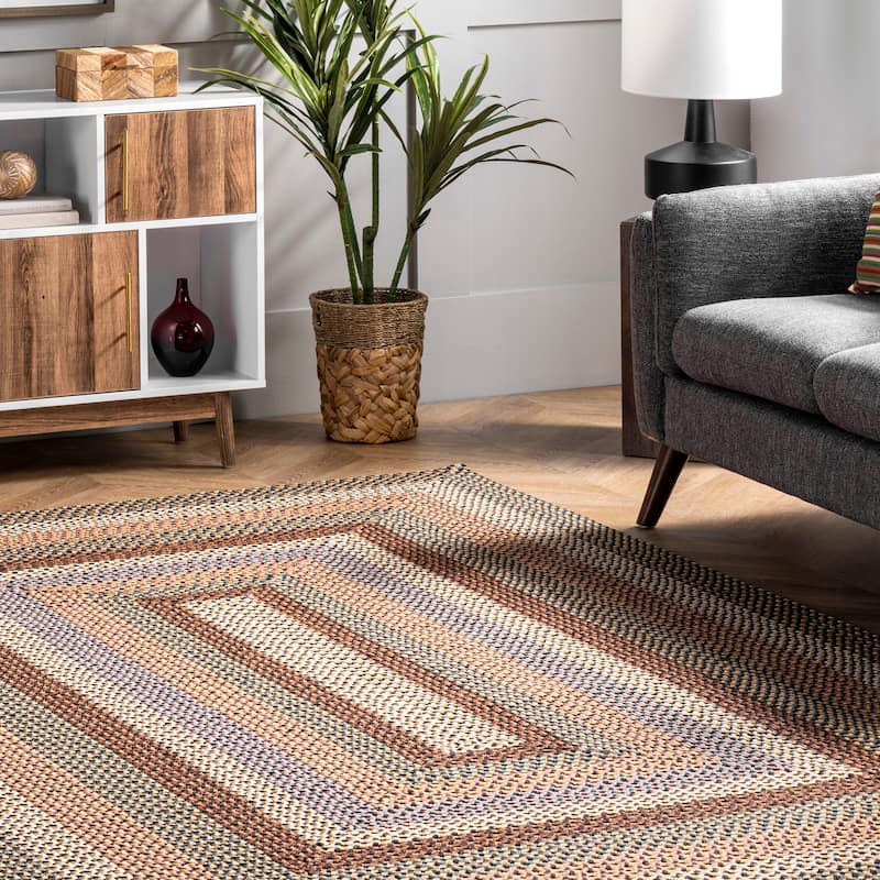 Nuloom Gwyneth Braided Borders Indoor/Outdoor Area Rug