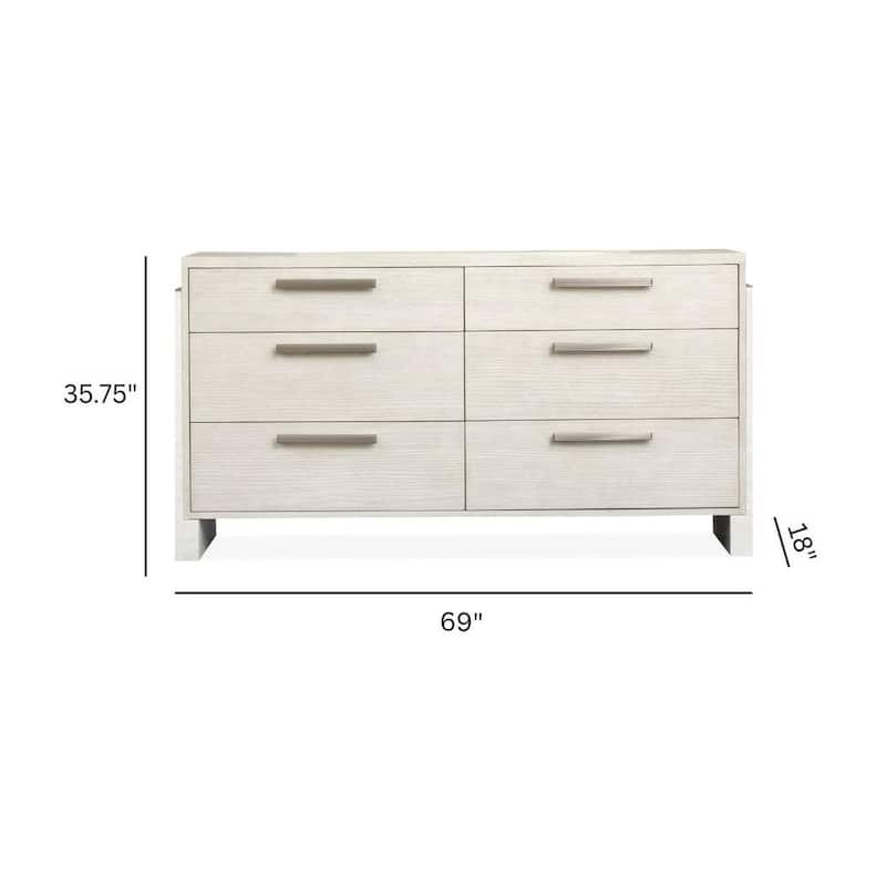 Magnussen Home Lorelei Misty Cloud Double Drawer Dresser