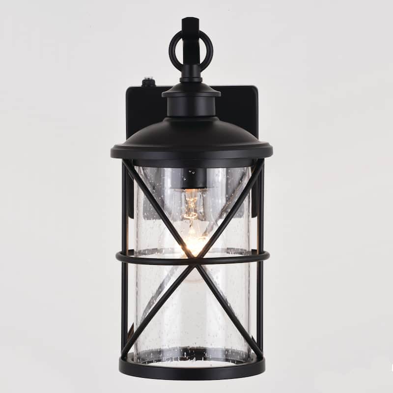 Adams 1 Light Dusk to Dawn Outdoor Wall Lantern Clear Glass