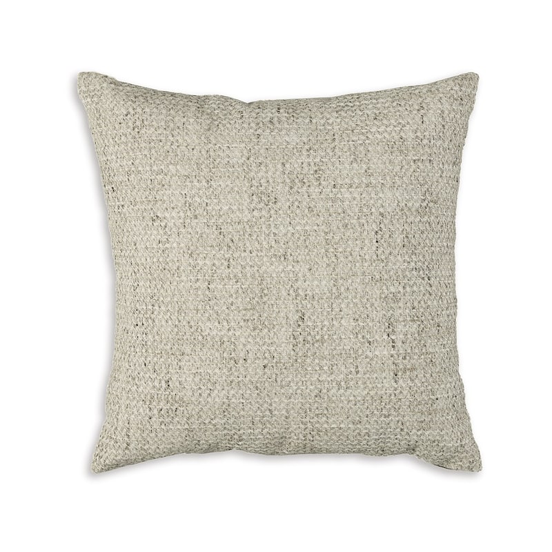 Throw Pillow Set of 4, 20 Inch, Woven Gray Design, Straight Edge, Polyester