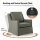 preview thumbnail 6 of 43, Stan Farmhouse Slipcover Rocking Swivel Chair Set of 2 by HULALA HOME