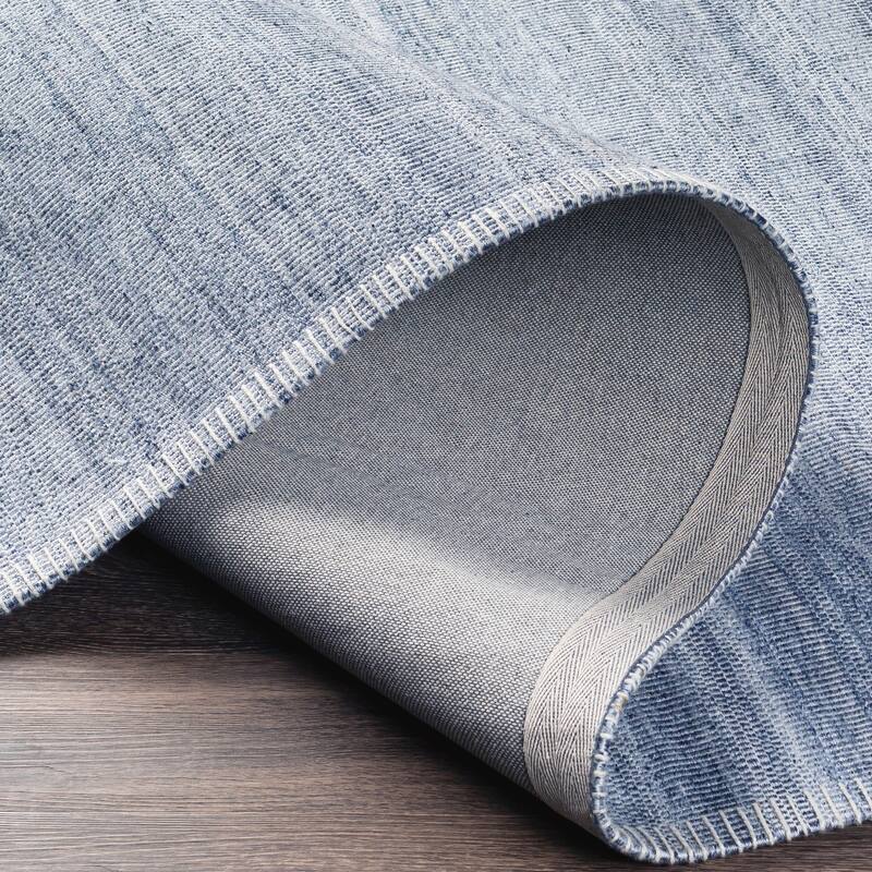Fayla Handmade Solid Striped Viscose Area Rug