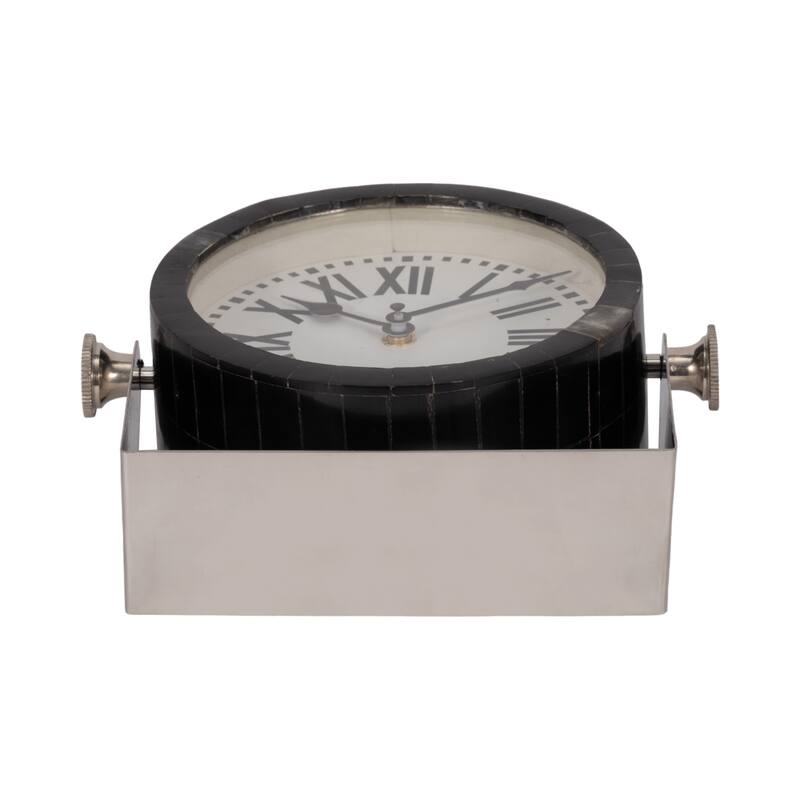 Sagebrook Home's Elegant Designer Steel & Glass Clock