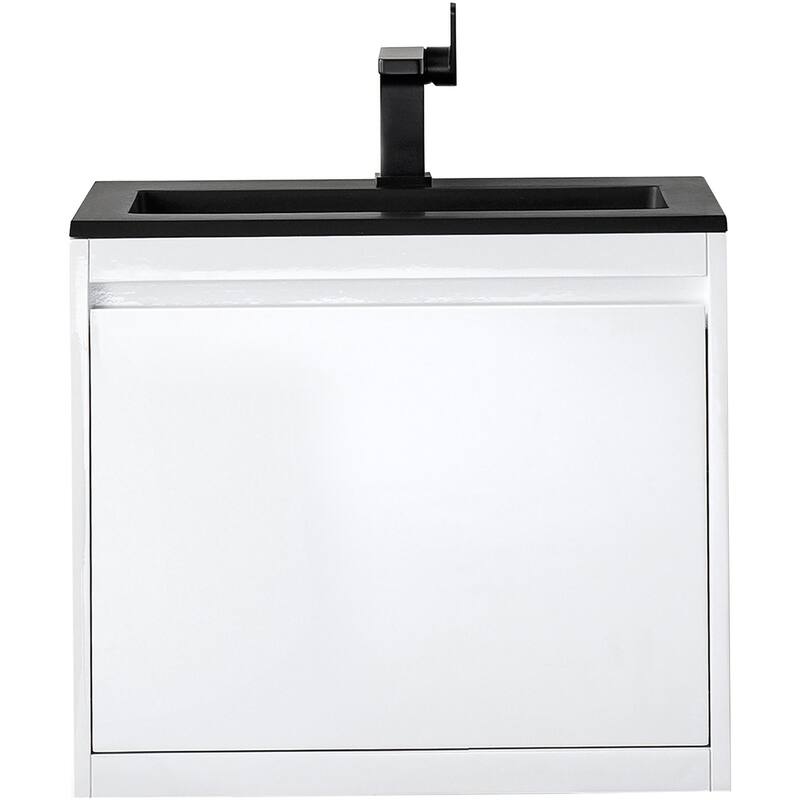 James Martin Vanities 805-V23.6-CH Mantova 24" Wall Mounted Single - Glossy White - Painted