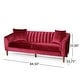 preview thumbnail 7 of 13, Ansonia Contemporary Velvet 3-seat Sofa by Christopher Knight Home
