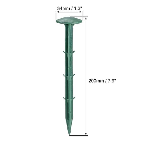 Plastic Garden Stakes Anchors Landscape Ground Nail 200mm 7.9inch