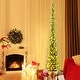 preview thumbnail 39 of 43, Green PVC Metal Slim Pencil Christmas Tree with LED Lights