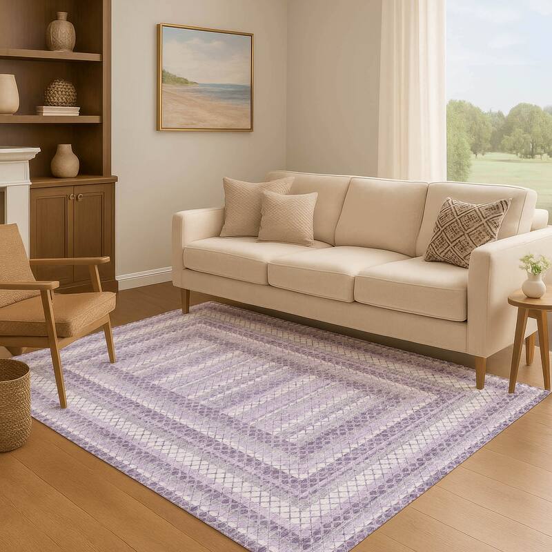 Premium Washable Super Soft Modern Borders Mayfield Rug