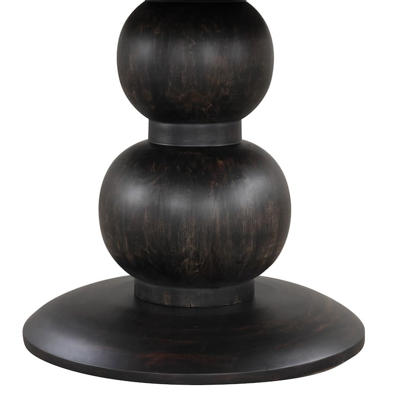 Furniture of America Callum Modern 5-Piece Espresso Wood Round Dining Set with Swivel Chairs