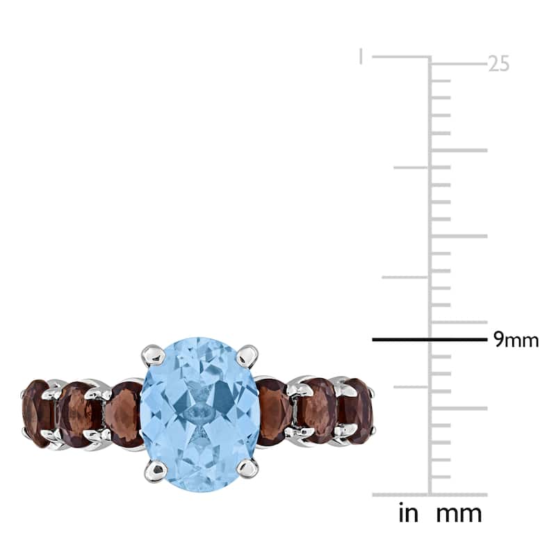 Miadora 4ct TGW London Blue Topaz Ring in Rose Plated Sterling Silver