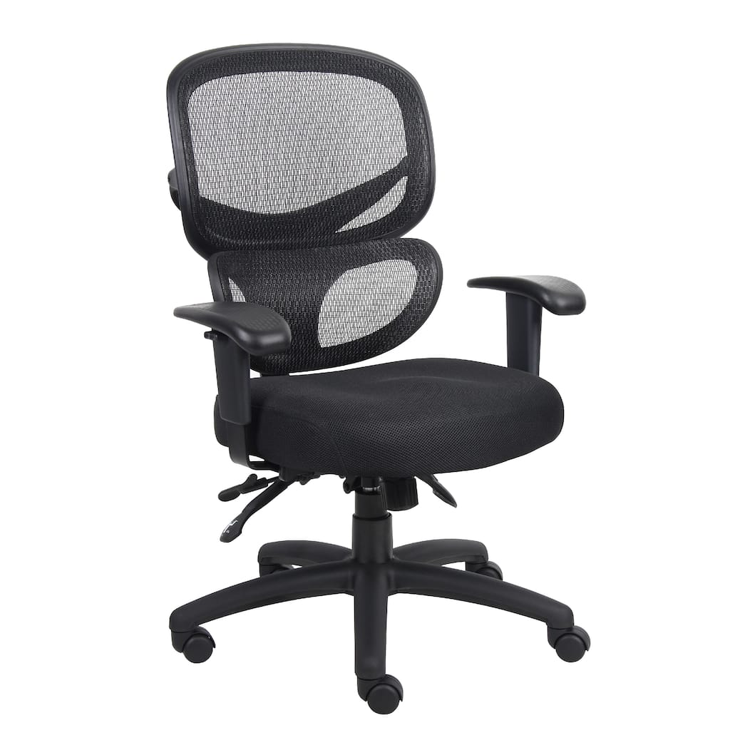 Samy Multi-Function Task Chair, Black Mesh SereneSoft, Ratchet Back