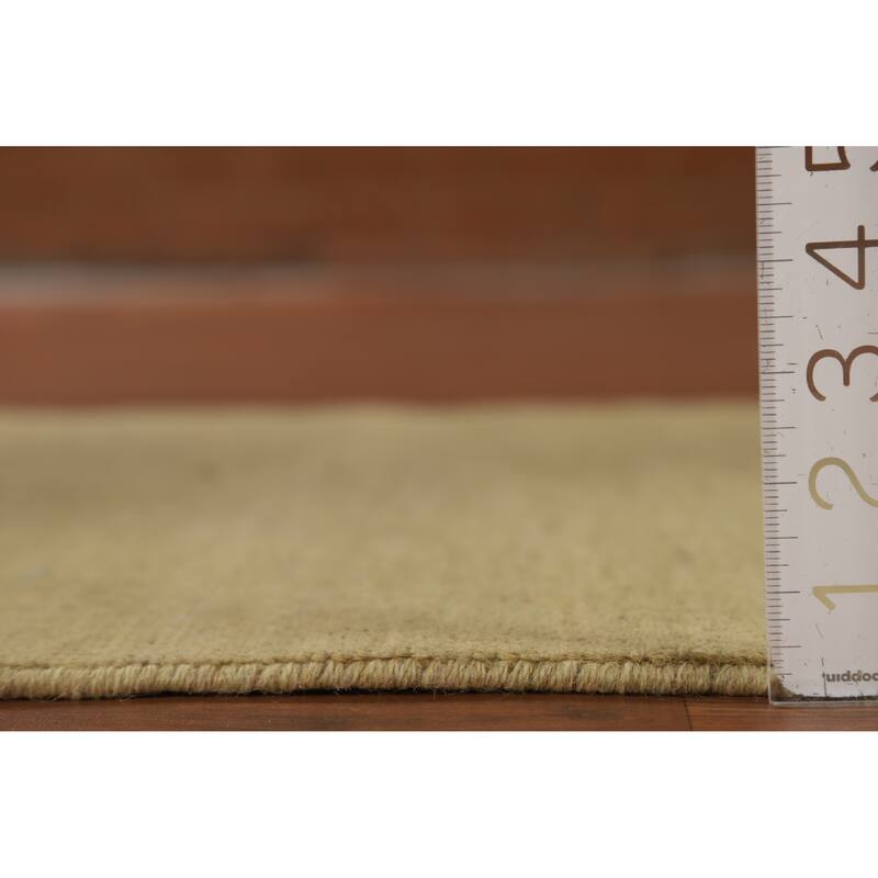 Gold Gabbeh Modern Runner Rug Handmade Wool Carpet - 2'9"x 10'0"