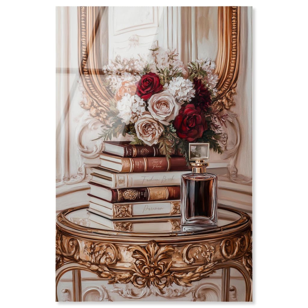 Lovely Mirror Glam Books Acrylic by Art Remedy, Ready to Hang