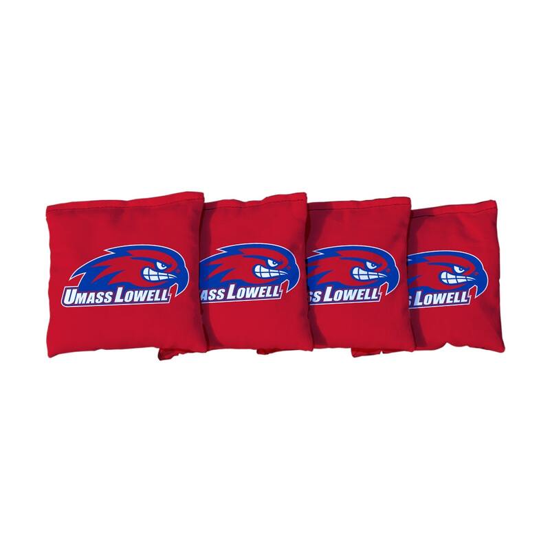 Massachusetts Lowell UMASS River Hawks Red Cornhole Bags - All-Weather Resin Filled