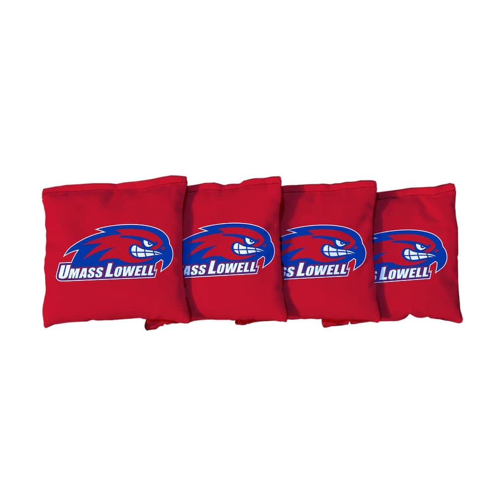 Massachusetts Lowell UMASS River Hawks Red Cornhole Bags