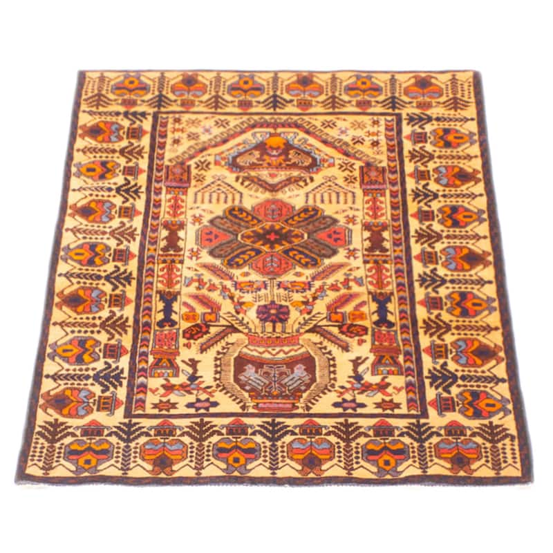Teimani Orange Rug 2'11" x 4'7" - 2'11 x 4'7
