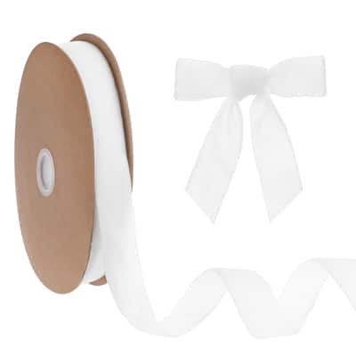 Thin Velvet Ribbon, Single Side Christmas Ribbon