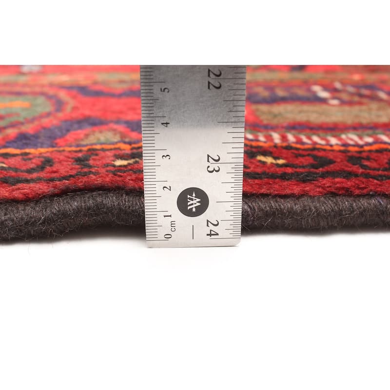 ECARPETGALLERY Hand-knotted Andelz Red Wool Rug - 4'5 x 6'4