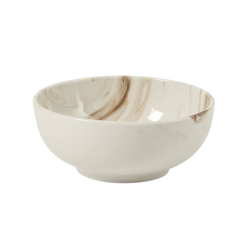 Gibson Home Cloudlight 12 Piece Plates and Bowls Dishes - Decorated Porcelain Ceramic Dinnerware Set - Service for 4