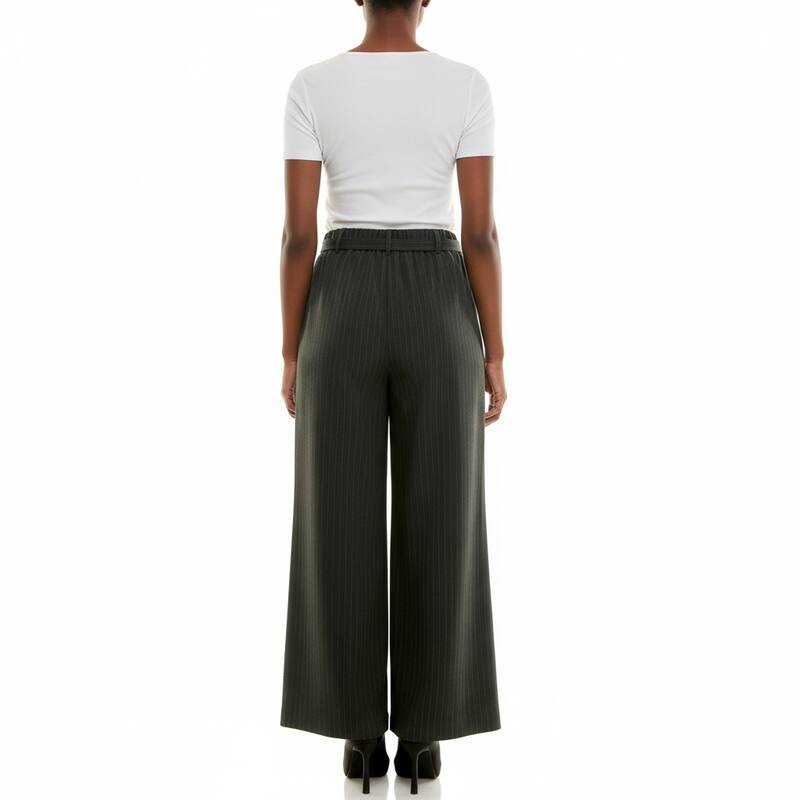 Nicole Miller Pinstripe Wide Leg Trouser