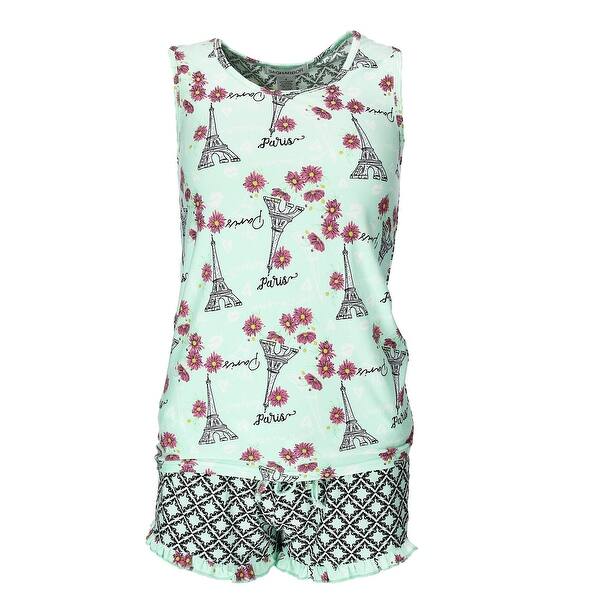 Shop Sag Harbor Women S Plus Size Paris Tank And Shorts Pajama Set